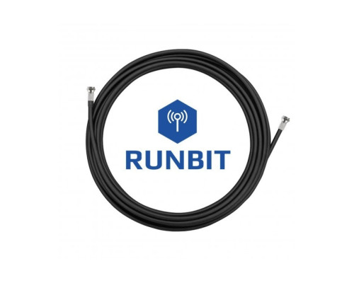 Коаксіальний кабель RunBit 3D-FB для 3G 4G антен з низьким загасанням сигналу (преміум аналог RG58), 10м