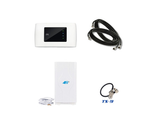 4G комплект для села WiFi роутер ZTE MF920U с комнатной антенной MIMO 8.8Дб