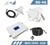 Комплект усиления сигнала "3G/4G интернет" с антенной 11 Дб (1800/2100 МГц)