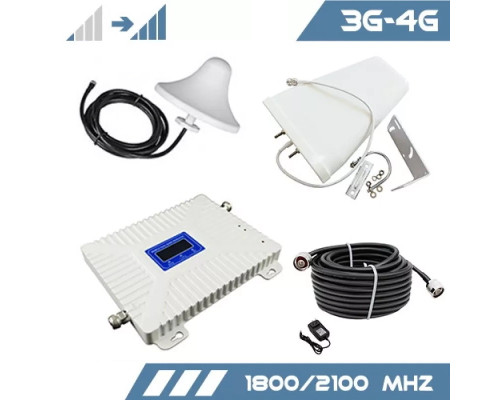 Комплект усиления сигнала "3G/4G интернет" с антенной 11 Дб (1800/2100 МГц)