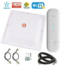Комплект WiFi 3G/4G мобильный интернет модем с Wifi ZTE MF79U + антенна MIMO Rnet 2x16 дБ + кабель + переходники
