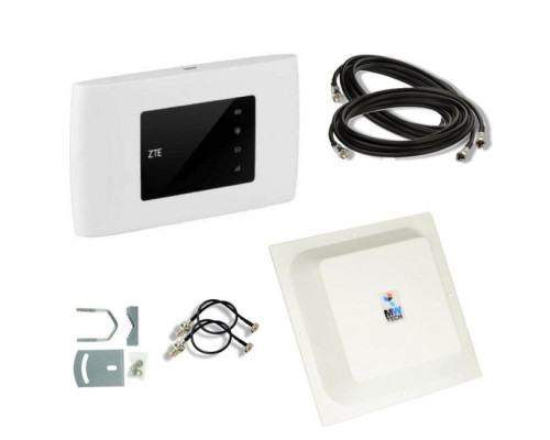 Комплект 4G WiFi роутер ZTE MF920U + 4G антенна MIMO 2x17 дБ + кабель + переходники