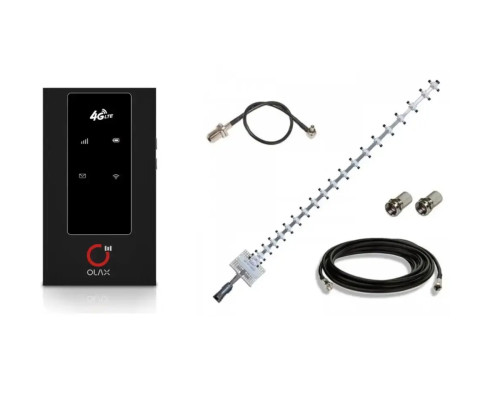 Комплект 4G WiFi роутер Olax MF981 + 4G антенна Стрела 21 дБ + кабель + переходник