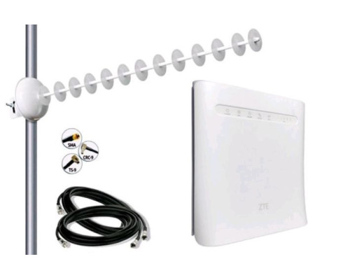 Комплект 4G WiFi роутер ZTE MF286 з кабелем для Powerbank+ антена MIMO 2х20 Дб