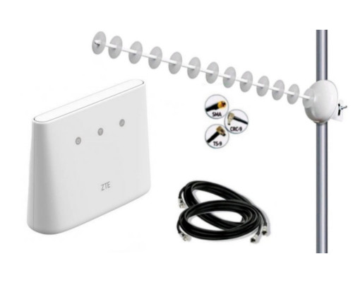 Комплект 4G WiFi роутер ZTE MF293N + 4G антенна MIMO 2х20 дБ