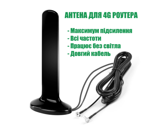 Антенна автомобильная MIMO 16 Дб 698-960/1700-2700 МГц (TS-9)