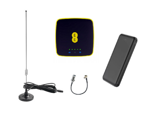 4G WiFi модем Alcatel EE40 + автомобильная антенна 10 дБ + Powerbank 10000 мАч