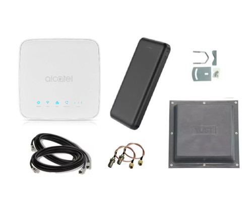 Комплект 4G Wi-Fi роутер Alcatel HH40 + антена MIMO YUST 2x15 Дб + Powerbank 10000 мА·год