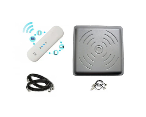 Комплект 4G WiFi USB модем ZTE MF79u + 4G антенна MIMO Квадрат 2х24 Дб