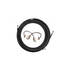 Антенный коаксиальный кабель EUROSAT RG-58U 2 по 20 м + 2 шт переходника (Pigtail)