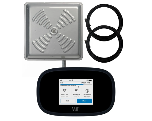  4G Комплект для военных роутер Novatel MiFi 8800L с антенной ENERGY MIMO 2x24 дБ 1700 – 2700 МГц c кабелем 2 по 10 м и переходниками TS9