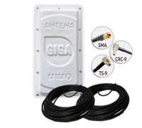 3G/4G антенна планшетная MIMO GIGA v2 2x15 дБ + кабель и переходники