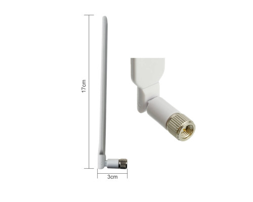 3G/4G антенна терминальная для роутеров 5 дБ  (800-2700 МГц) SMA White, 2 шт