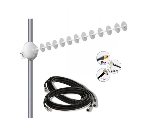 Антенный комплект 4G Стрела-5 2х20 Дб MIMO 1700-2170 МГц с кабелем и переходниками