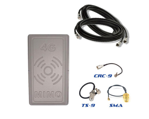 Антенний комплект 4G LTE Планшет 2х17 Дб R-Net MIMO 900-2700 МГц з кабелем і перехідниками