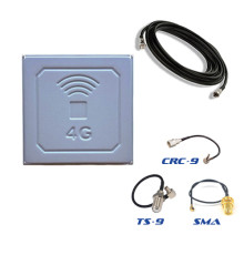 Комлект 4G антенна Rnet Квадрат 17Дб с кабелем и переходником