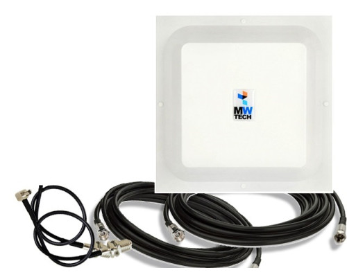 Антенный комплект 3G/4G антенна MIMO RNet  15ДБ + кабель + переходники