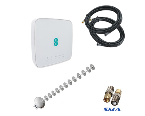 4G комплект для села WiFi роутер Alcatel HH40V c антенной Rnet 2x20 дБ