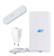 ZTE MF79u модем 4G с блоком питания и комнатной MIMO антенной