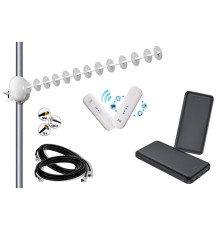 Комплект 4G WiFi USB роутер ZTE MF79u 4G антенна 2x20 дБ и Powerbank