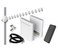 Комплект 4G WiFi роутер ZTE MF286 + антенна MIMO 2х20 Дб + Powerbank 20000 мАч