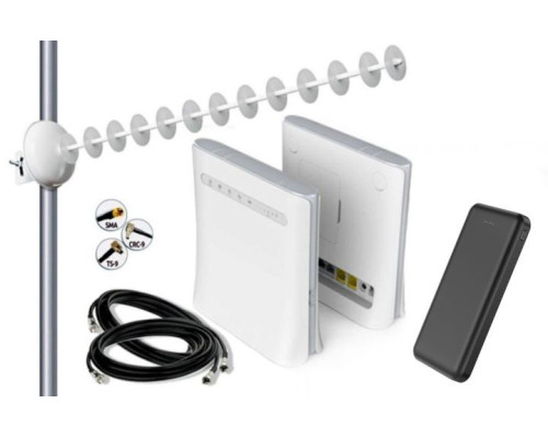 Комплект 4G WiFi роутер ZTE MF286 + антена MIMO 2х20 Дб + Powerbank 20000 мАч