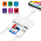 Перехідник для iPhone USB і SD/TF Card Reader адаптер для iPad на флешку і SD TF картрідер кабель з роз'ємом зарядки
