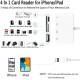 Перехідник для iPhone USB і SD/TF Card Reader адаптер для iPad на флешку і SD TF картрідер кабель з роз'ємом зарядки