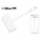 Перехідник для iPhone USB і SD/TF Card Reader адаптер для iPad на флешку і SD TF картрідер кабель з роз'ємом зарядки