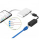 Перехідник для iPhone USB і SD/TF Card Reader адаптер для iPad на флешку і SD TF картрідер кабель з роз'ємом зарядки