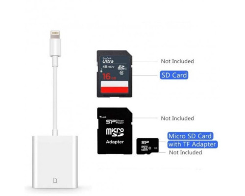 Перехідник для iPhone на SD Card Reader адаптер для iPad на картрідер SD Card
