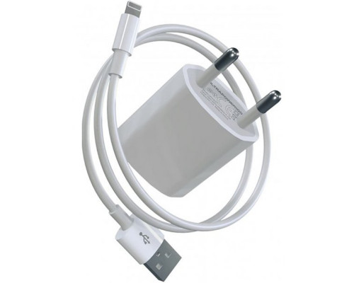 Кабель для iPhone Lightning to USB зарядний кабель для iPad IOS 2m і блок живлення зарядний Комплект White PAVLYSH (PZ-20)