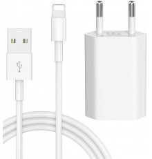 Кабель для Apple iPhone Lightning to USB кабель для зарядки iPad IOS 1m і блок живлення зарядний Apple Комплект