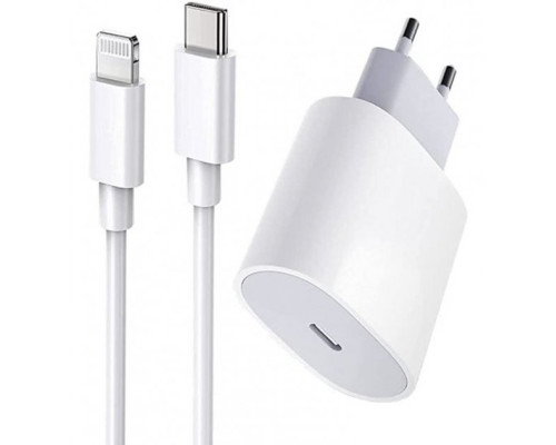 Швидка зарядка для iphone 11/12 комплект кабель Typ-C Lighting Блок живлення 20W PAVLYSH