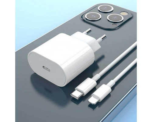 Швидка зарядка для iphone 11/12 комплект кабель Typ-C Lighting Блок живлення 20W PAVLYSH