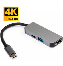 USB хаб Type-C to HDMI USB 3.0 PD 4K UHD USB-C хаб для MacBook USB HUB для ноутбука Space Gray PAVLYSH (PH-26)