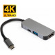 USB хаб Type-C to HDMI USB 3.0 PD 4K UHD USB-C хаб для MacBook USB HUB для ноутбука Space Gray PAVLYSH (PH-26)