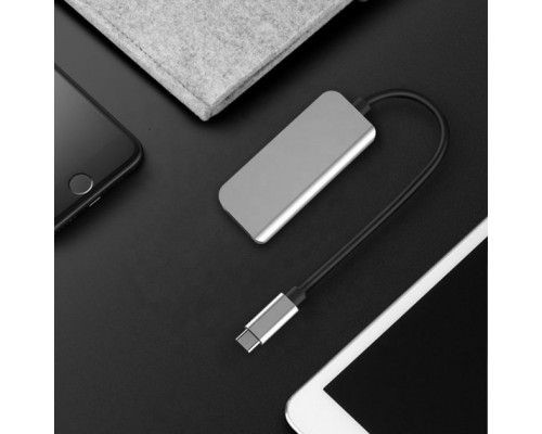USB хаб Type-C to HDMI USB 3.0 PD 4K UHD USB-C хаб для MacBook USB HUB для ноутбука Space Gray PAVLYSH (PH-26)