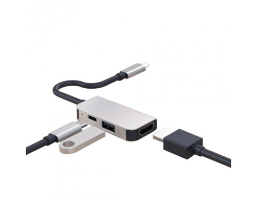 USB хаб Type-C to HDMI USB 3.0 PD 4K UHD USB-C хаб для MacBook USB HUB для ноутбука Space Gray PAVLYSH (PH-26)