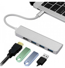 USB хаб для MacBook Type C на 3 USB 3.0 та HDMI адаптер Usb hub для USB-C to USB та HDMI на комп'ютер MacBook hub PAVLYSH (PH-12)