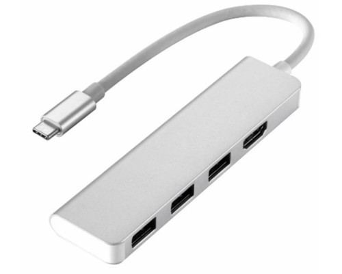USB хаб для MacBook Type C на 3 USB 3.0 та HDMI адаптер Usb hub для USB-C to USB та HDMI на комп'ютер MacBook hub PAVLYSH (PH-12)
