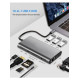 USB хаб Type C 10 в 1 HDMI VGA AUX 3.5 mm SD/TF Card Reader USB Hub 3x3.0 Ethernet LAN RJ 45 C USB Charging перехідник USB хаб для MacBook Pro PAVLYSH (PH-43)