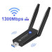 Двухдіапазонний USB Wi-Fi адаптер 2.4/5GHz 1300 Mbps Wireless Lan Card 11ac Black Pavlysh UWA-2