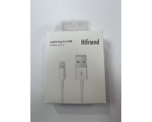 Кабель для заряджання iPhone довжиною 2 метри з роз'ємом Apple Lightning to USB зарядка для айфона 2m шнур для передачі даних синхронізації iPad Data Cable fast charge для iOS