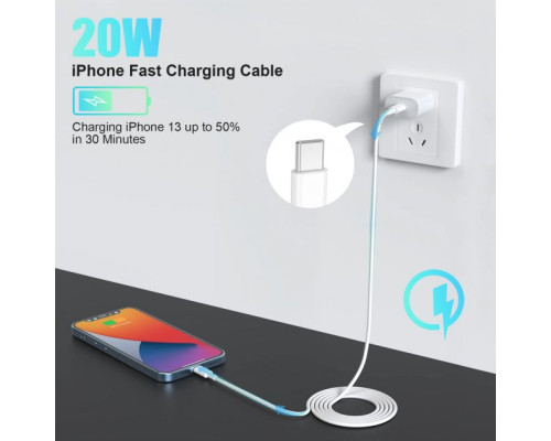 Кабель зарядки для iPhone Type-C to Lightning 1м швидка зарядка для iphone ipad HG-43