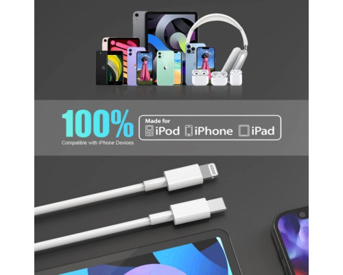 Кабель зарядки для iPhone Type-C to Lightning 1м швидка зарядка для iphone ipad HG-43