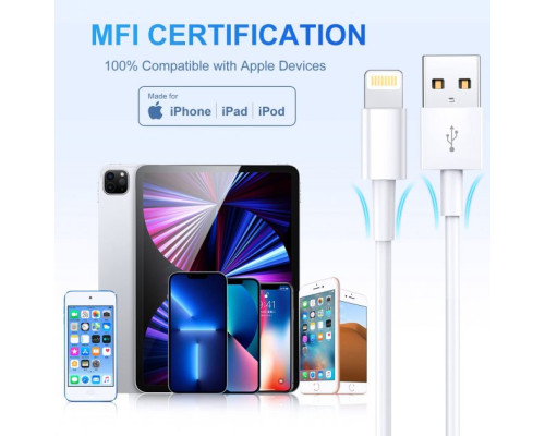 Кабель для iPhone Lightning to USB кабель зарядки для iPad iPhone iPod іOS 1m PWE-04