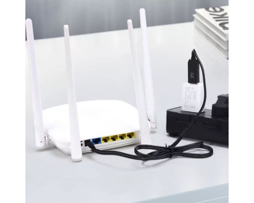 Кабель для Wi-Fi роутера от повербанки 9-12V Кабель повышения напряжения от Power банка к модему / роутеру USB DC