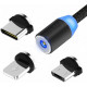 Магнитная зарядка кабель USB 3-в-1 X-Cable TP для Android, Iphone, Type C Magnetic USB Cable 2м Black