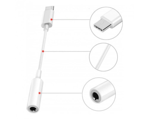 Переходник для Type-C на AUX аудио 3.5mm кабель адаптер на USB-C для наушников AUX переходник 3.5 PAVLYSH (PA-30)